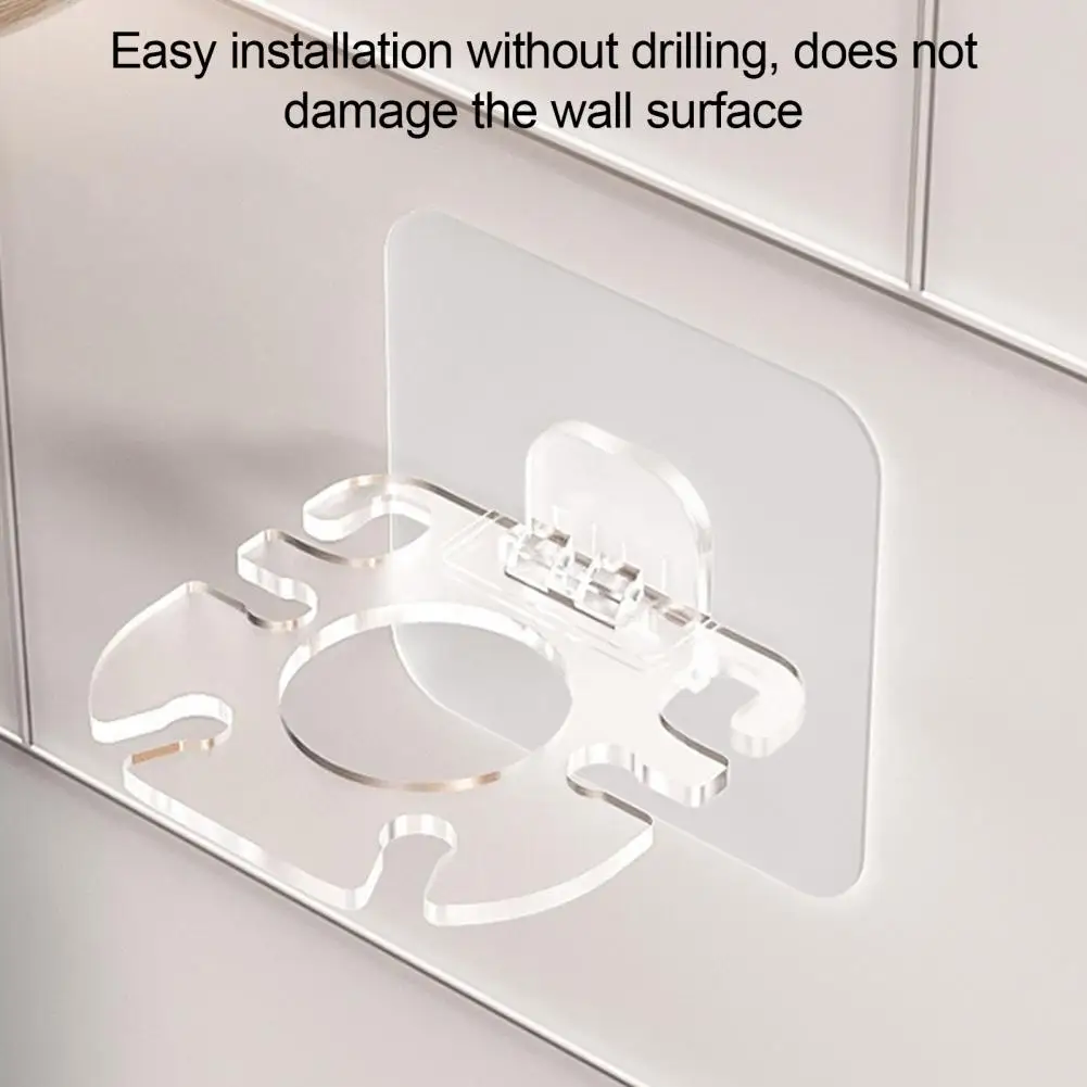 Multi Hole Toothbrush Stand Wall Mounted Toothbrush Holder with Toothpaste Slot Self Adhesive Bathroom for Toothbrushes