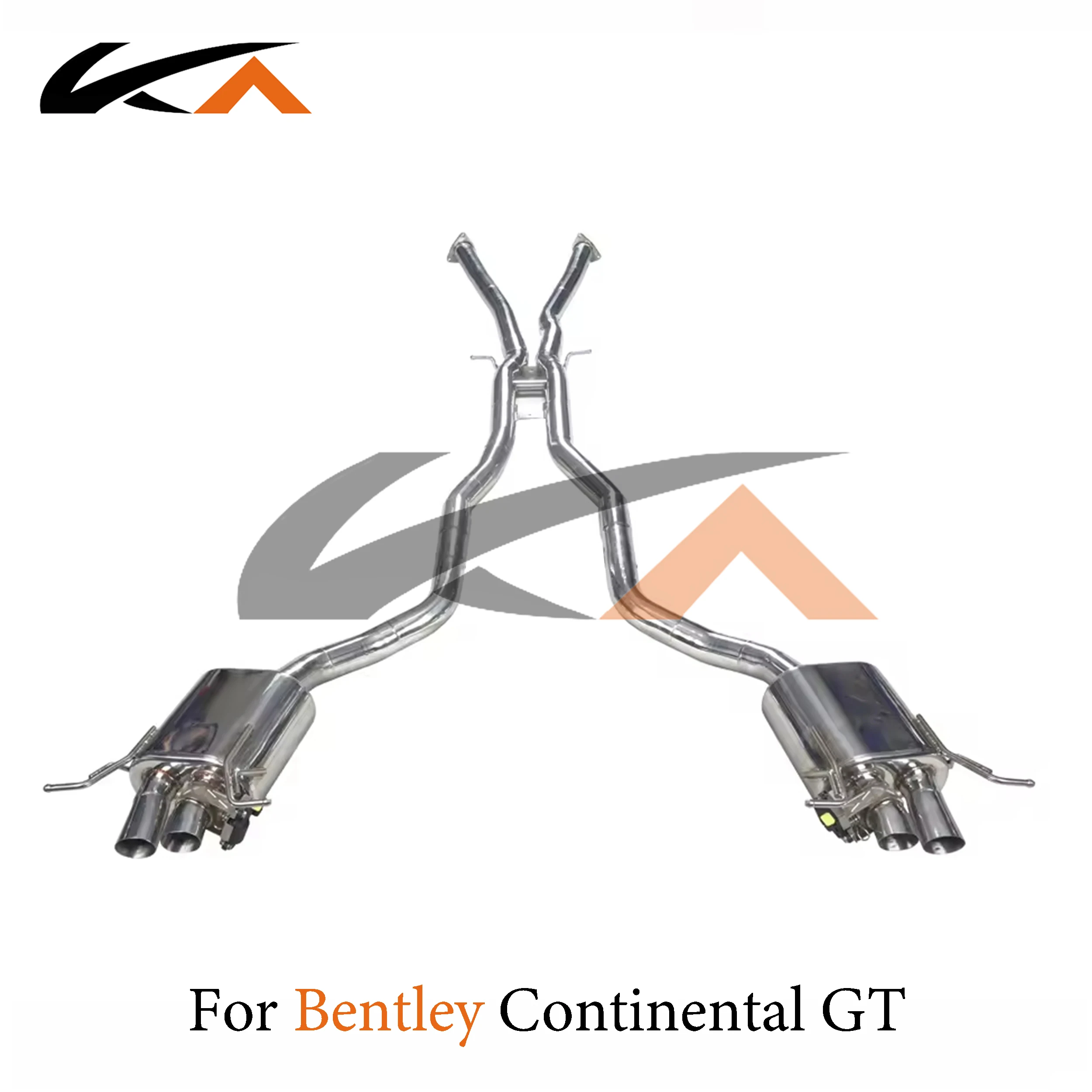 KA Tuning exhaust system stainless catback for Bentley Continental GT W12 6.0 rear section performance parts muffler with valve