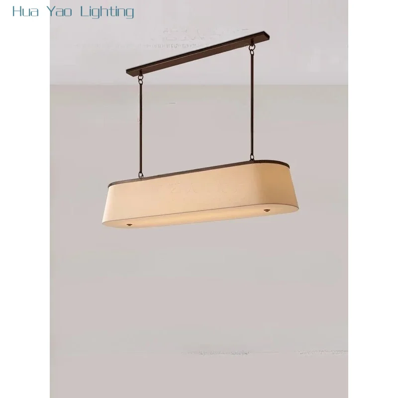 New Chinese Style Chinese Style Restaurant Tea Room Creative Catering Hotel Bar Counter Cashier Rectangular Study Hanging Lamp