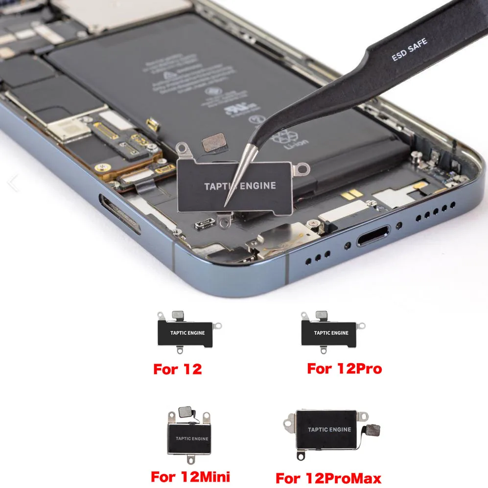 Motor Taptic para iPhone 12 Mini Pro Max, vibrador, Motor de vibración, reemplazo de reparación de cable flexible