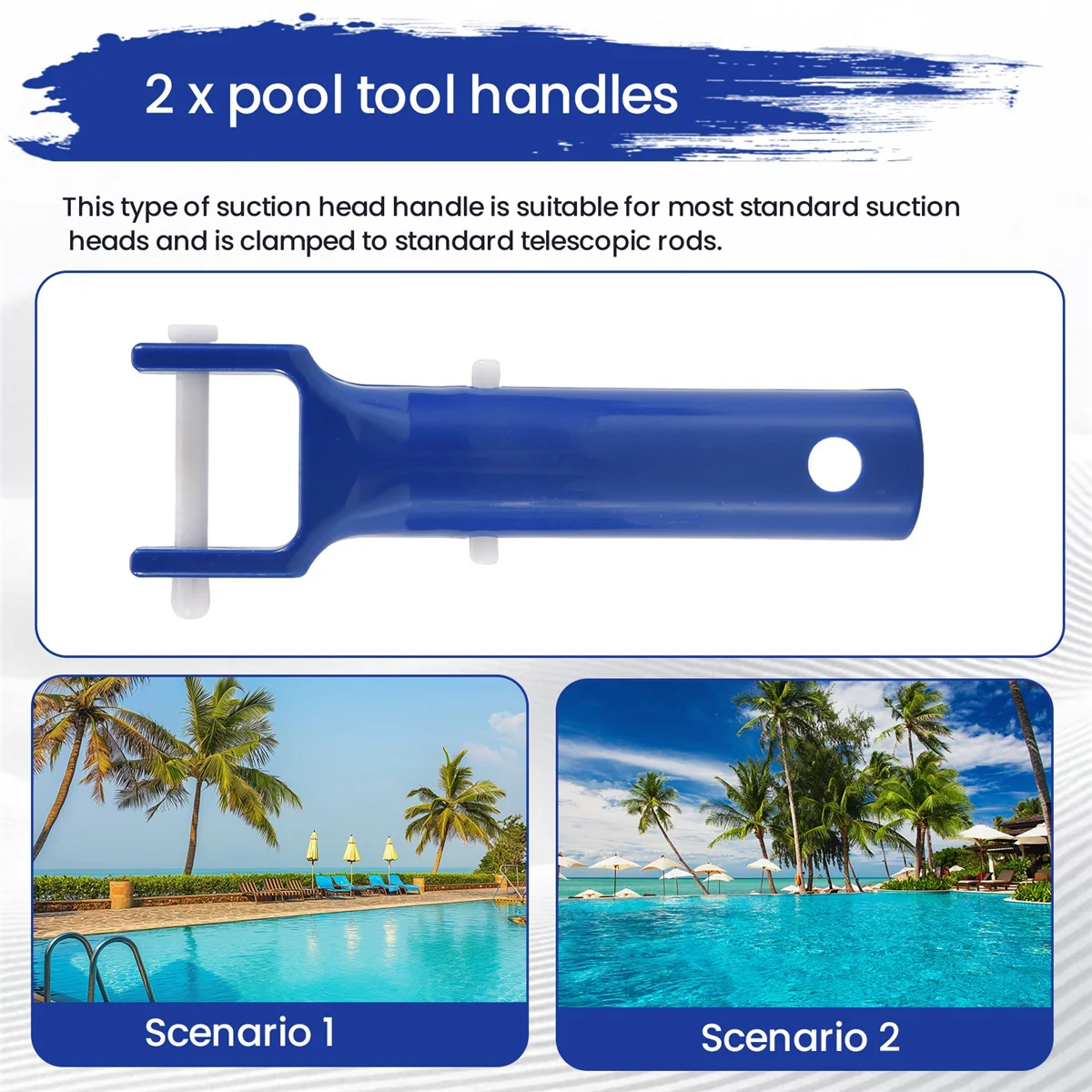 

A06K Вакуумные головки для бассейна, ручки для чистки бассейна, сменные аксессуары с V-образным зажимом, комплект из 2 шт.