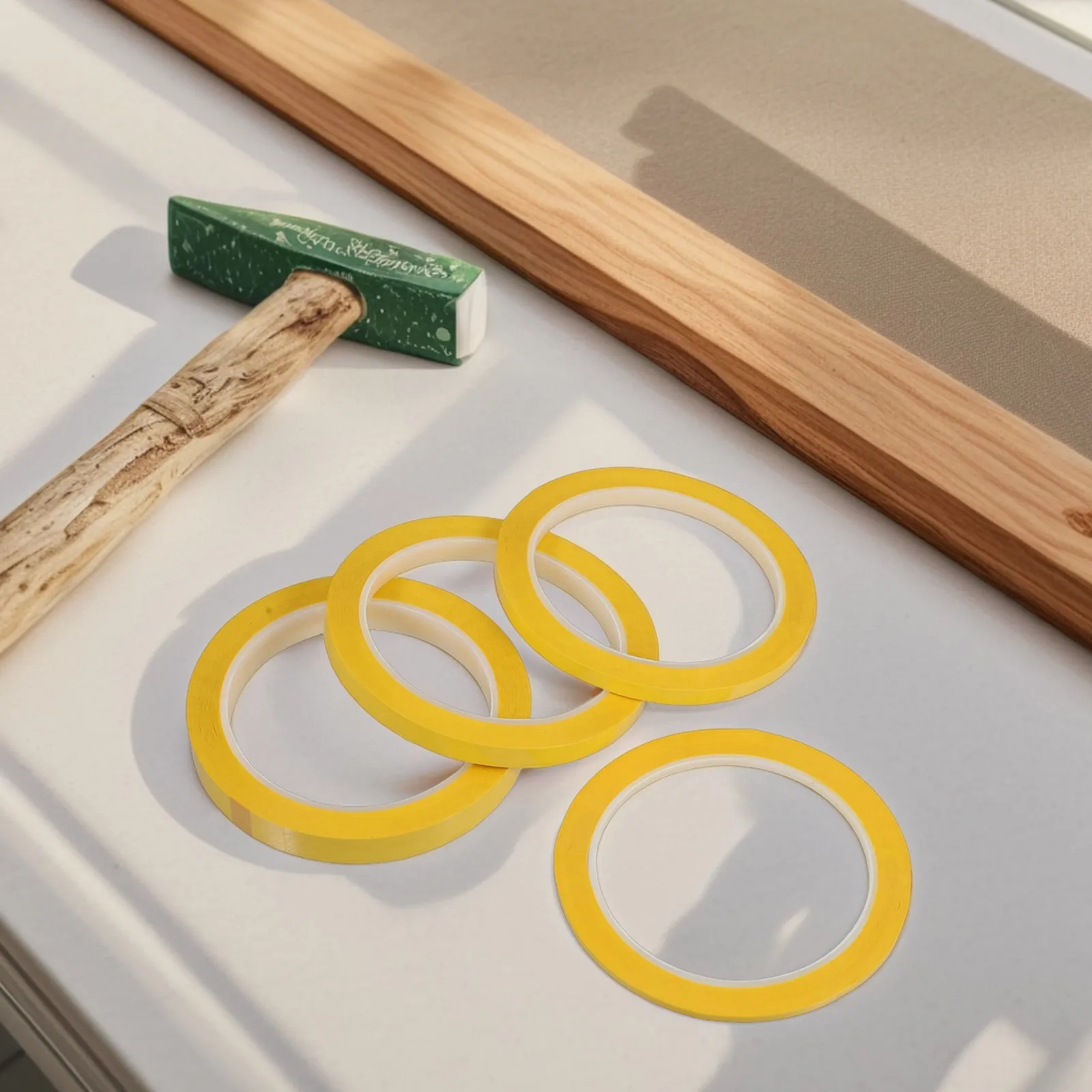 4 Rolls High Temperature Resistant Insulation Tape Pet Material Voltage Resistant Masking Tape for Electrical Labeling Craft