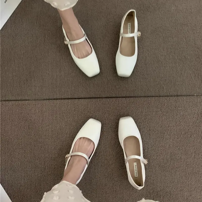 여성용 플랫 슈즈, 빈티지 메리 제인 슈즈, 빅 사이즈 42 43 44 여성용 로퍼, 2025 용수철 가을 신상 용수철