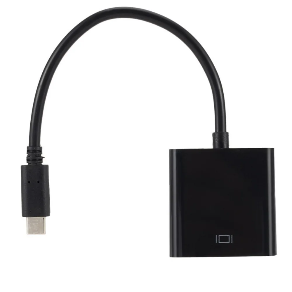 

USB3.1 Тип C к женскому адаптеру VGA Соединительный кабель видеоадаптера USB 3.1 к адаптеру VGA Проекционная линия 1080p