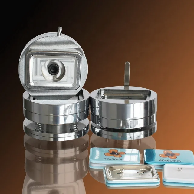 Molde rectangular de 40x60mm, insignia de botón intercambiable, molde de máquina para hacer