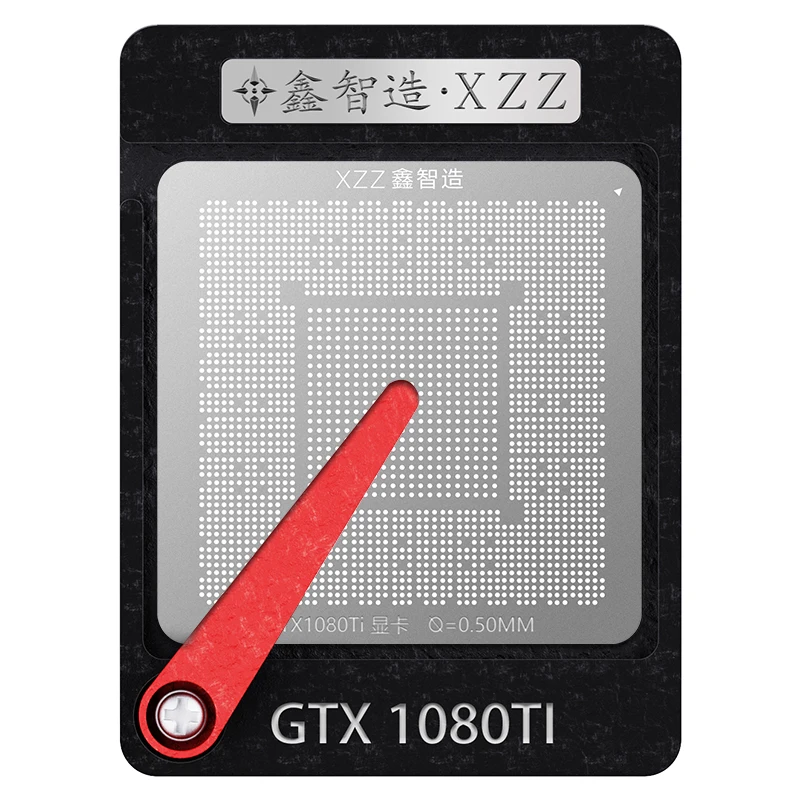 XZZ BGA reballing stencil for laptop cpu GTX1650 RX580 RTX4070 RTX3050 RX5700XT GTX1080TI SR2WB Direct heating BGA template