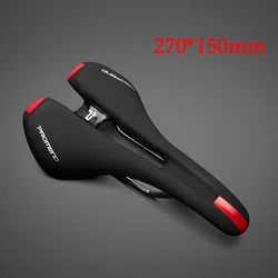 Bike Saddle MTB Road Bike Hollow Breathable Seat Leather Bicycle Cushion Mountain Bike Seat Cycling Accessories