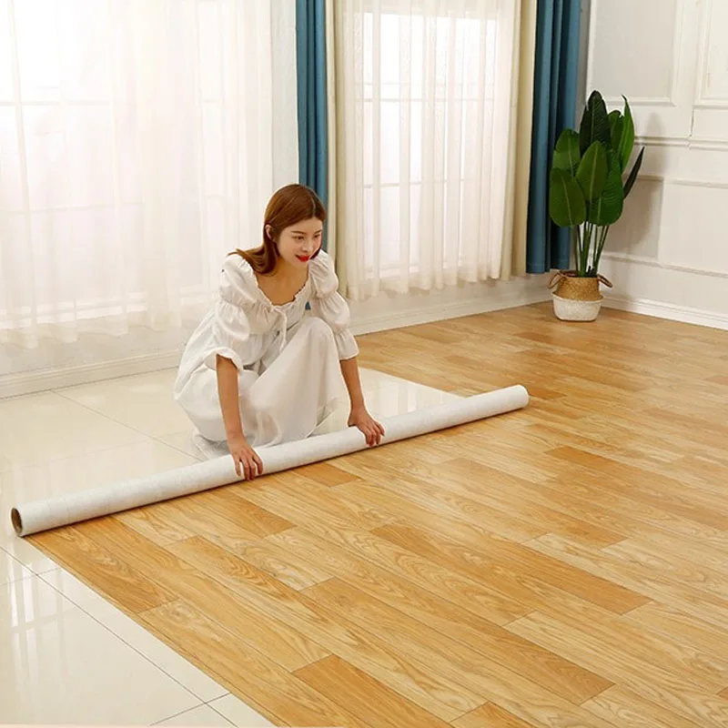Thickened Self-Adhesive PVC Floor Mat Waterproof Wear-Resistant Cement Ground Direct Laying Home Decorative Floor Sticker