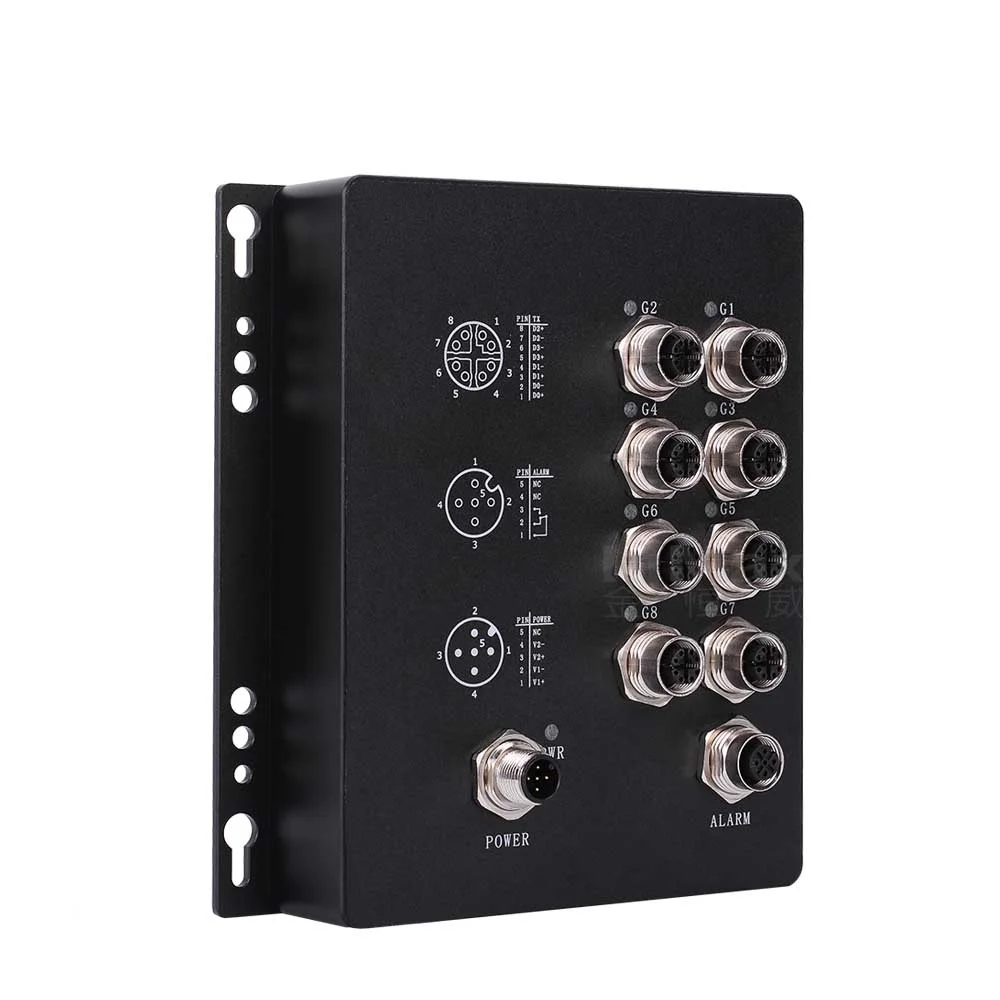 

2026 InMax Manufacturer M12 Switch 8 Port 1000M M12 X-code Railway Vehicle Industrial Ethernet Switch Railway Equipment Ip67 Sw