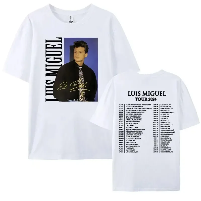 Limited Luis Miguel Tour 2024 Graphic T Shirts Men Fashion Hip Hop Street T-shirt Unisex 90s Vintage Style Oversized Cotton Tees