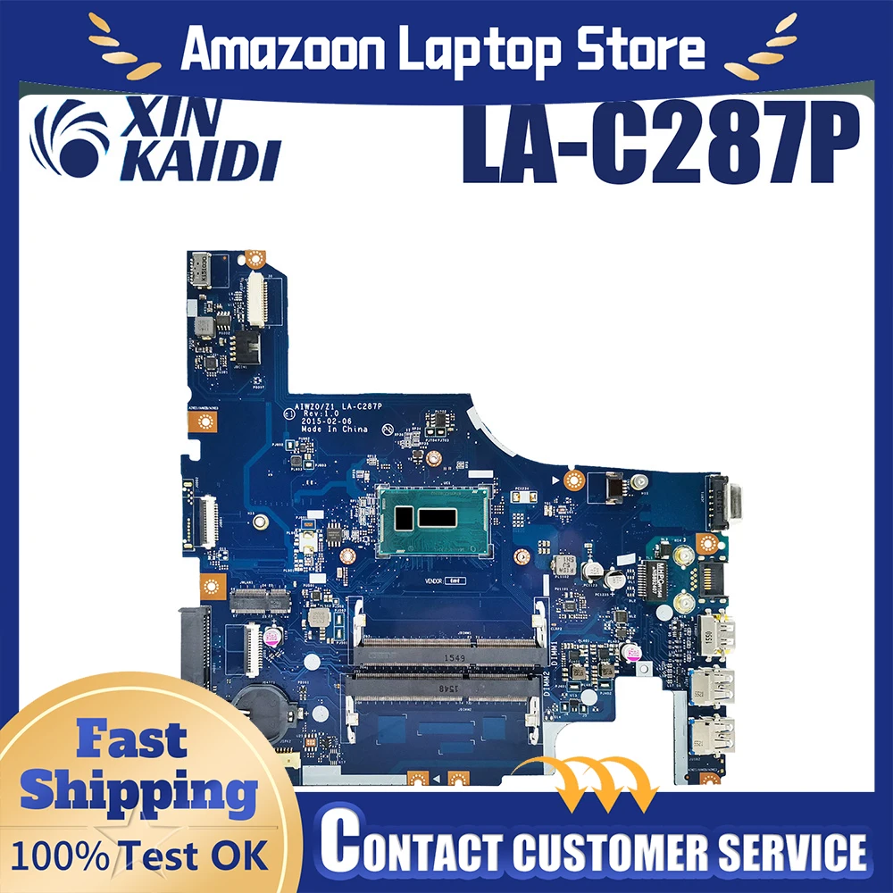 

For Lenovo Z51-70 G51-70 Laptop Motherboard LA-C287P W/ I7-5500U CPU AIWZ0/Z1 DDR3 Y7000 2019 Mainboard Tested OK