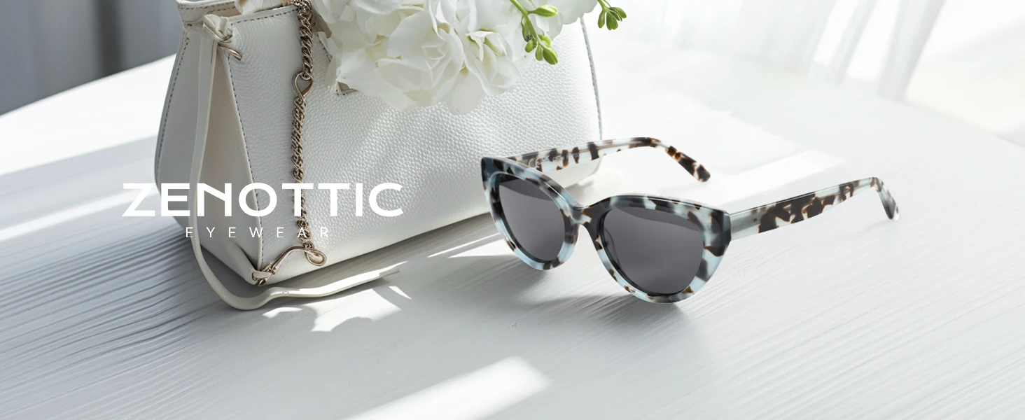 ZENOTTIC Retro-Sonnenbrille mit kleinem Katzenaugen-Design, polarisiert, handgefertigt, Acetat, UV400-Schutz, Schatten-Sonnenbrille für Damen – Detail 9