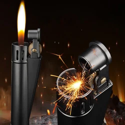 2024 New Unusual Gasoline Lighter Grinding Wheel Cigar Lighter Retro Metal Kerosene Windproof Gadget for Men