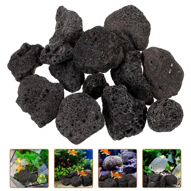 

200g Pack Natural Rock Stones for Aquarium Fish Tank Decoration Porous Breathable Garden Landscaping Rocks