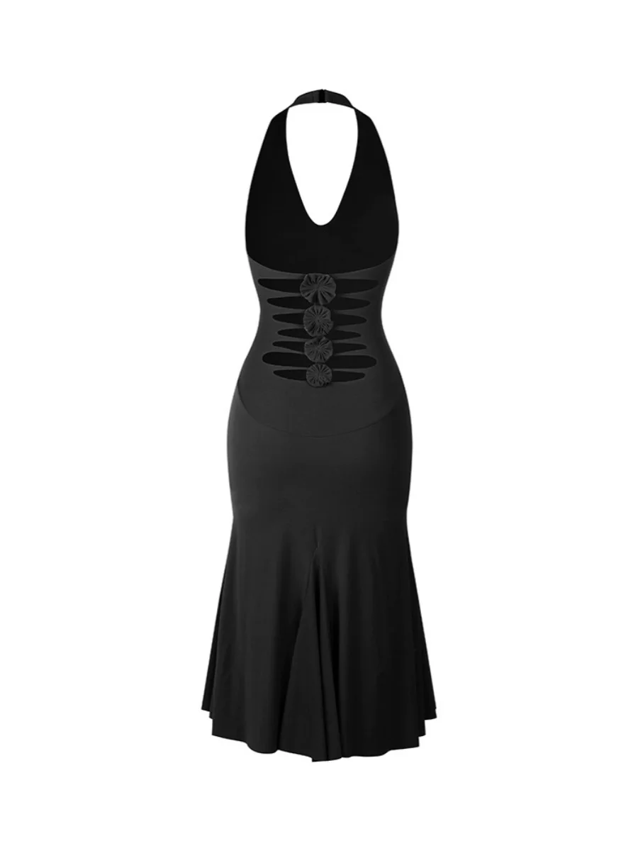 ZYM Dancewear Costume Indietro Abito cavo Halter Abbigliamento da ballo latino Nuova biancheria intima da cintura da donna