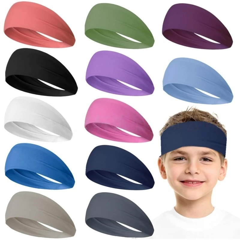 

Yoga Headband for Women Men Kids Sports Sweat Absorbent Elastic Cotton Hairband for Running Fitness
