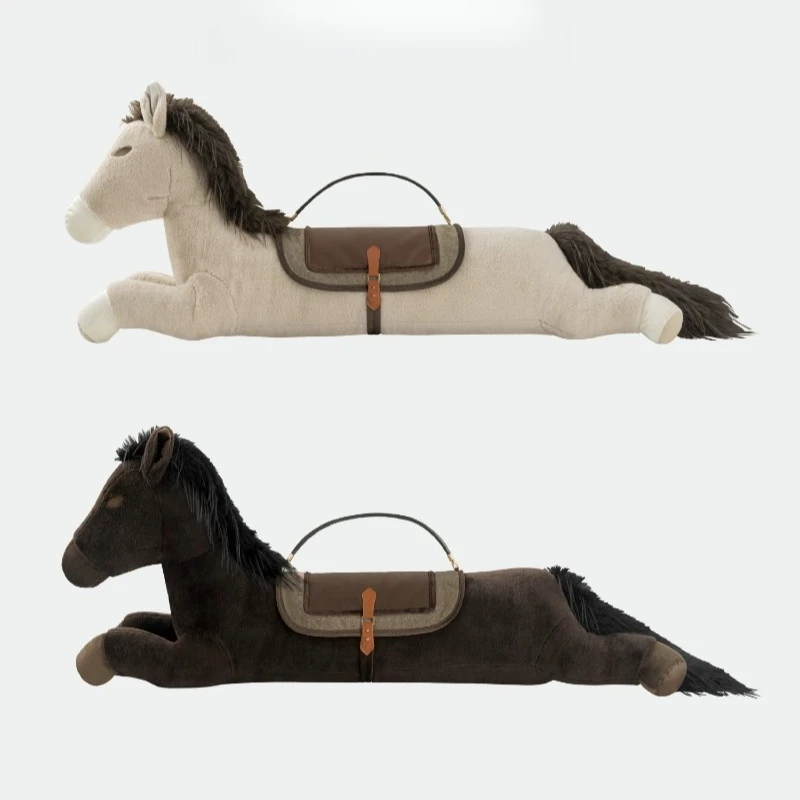 Long throw pillow sleeping bedroom light luxury high-grade plush Year of the Horse throw pillow