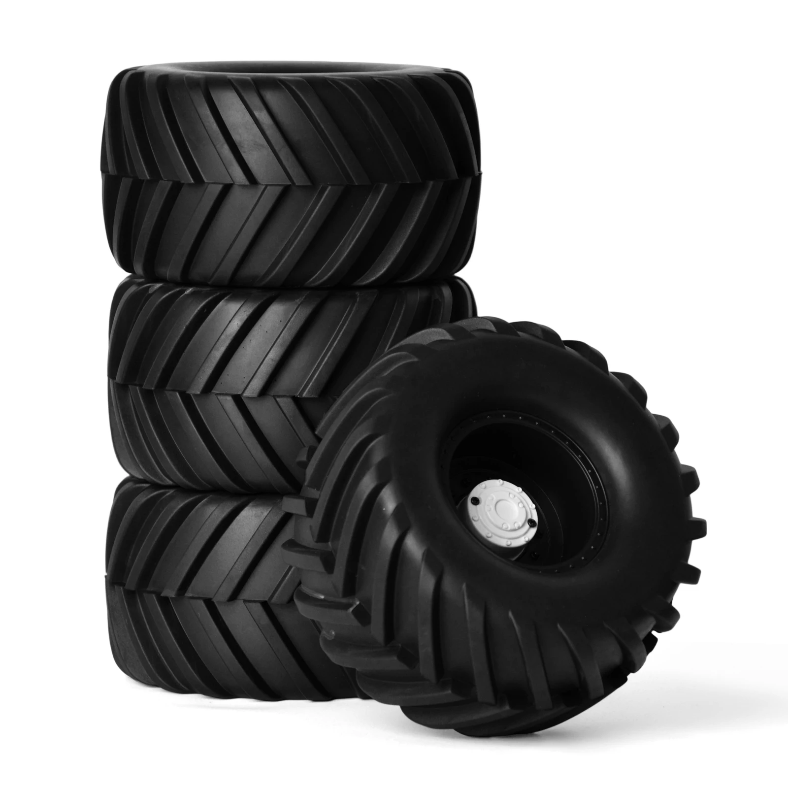 4-częściowy zestaw kół i gumowych opon do zdalnie sterowanego monster trucka w skali 1/10, Tamiya HSP HPI Kyoshima HPI Tamiya