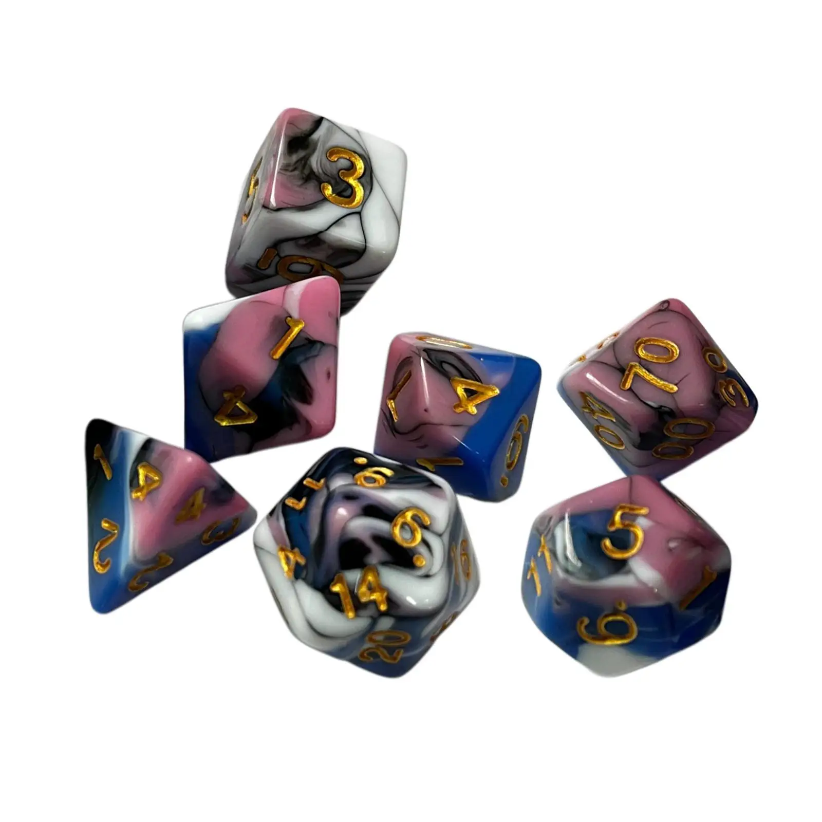 彫刻入りアクリル多面体ダイスセット、マルチサイズ、テーブルゲーム用ダイス、ソリティアボードゲーム、パーティーアクセサリー