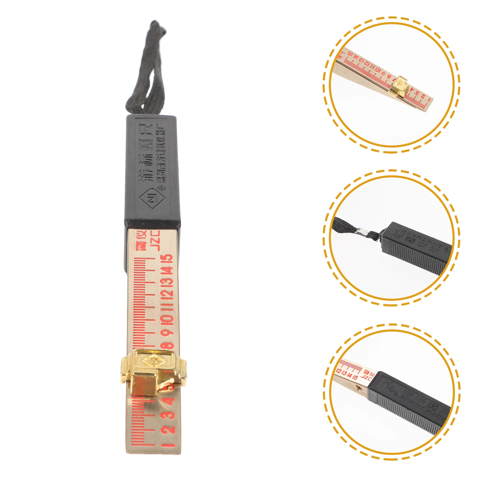 

Wedge Gauge Caliper 0.2mm Precision Copper Material Clear Scale Sturdy Measuring Tool for House Inspection Engineering