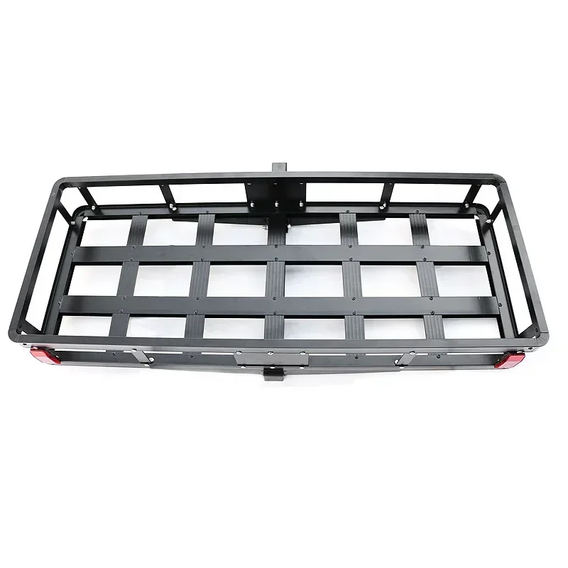 500LBS  Folding Rack Cargo Basket Trailer Hitch Mount Luggage Carrier Fit SUV Car 50 Inch Length 20 Inch Width 8 Inch Height