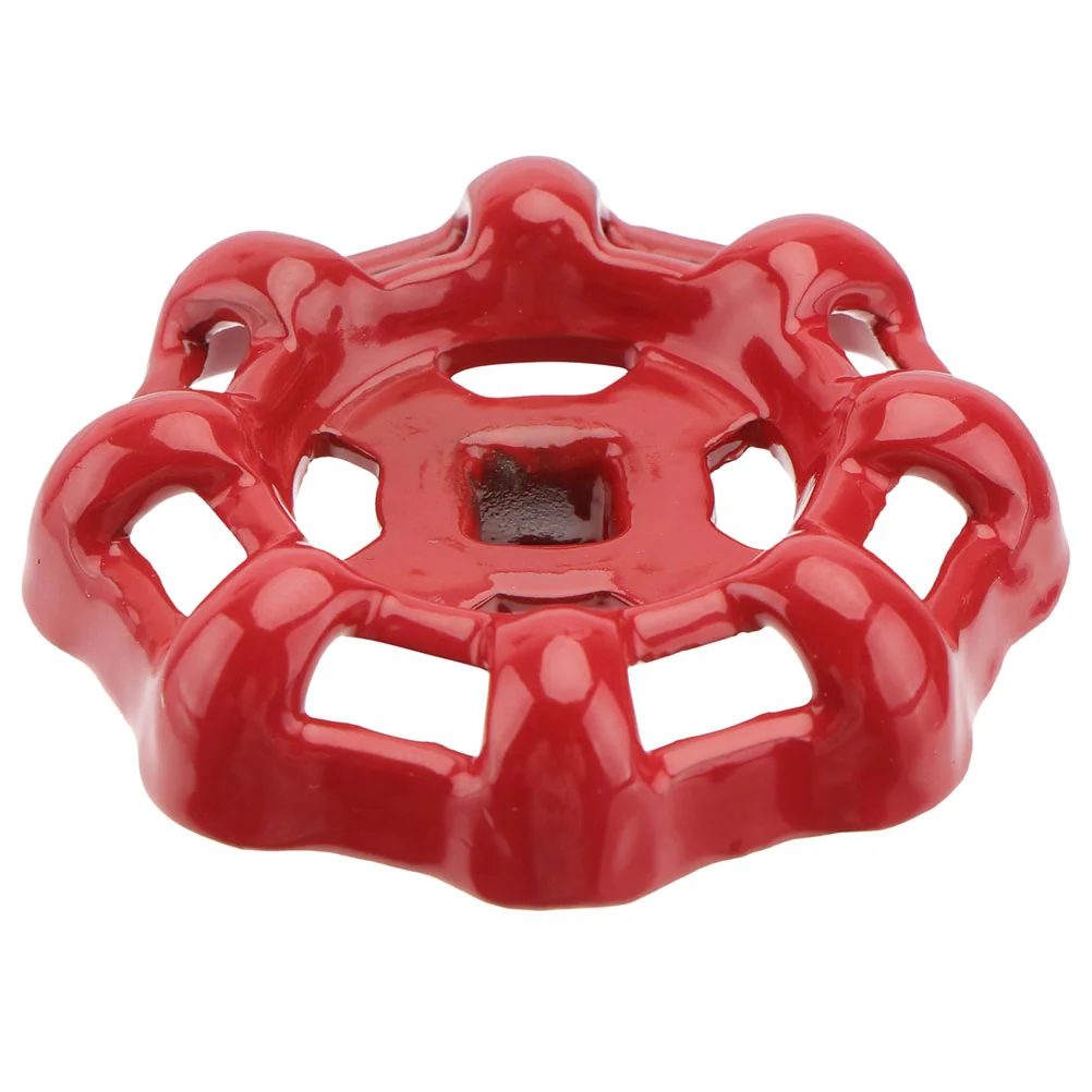 Gate Valve Handle Convenient Handles Shutoff Fitting Outdoor Red Metal Wheel Ball Cast Iron Polished