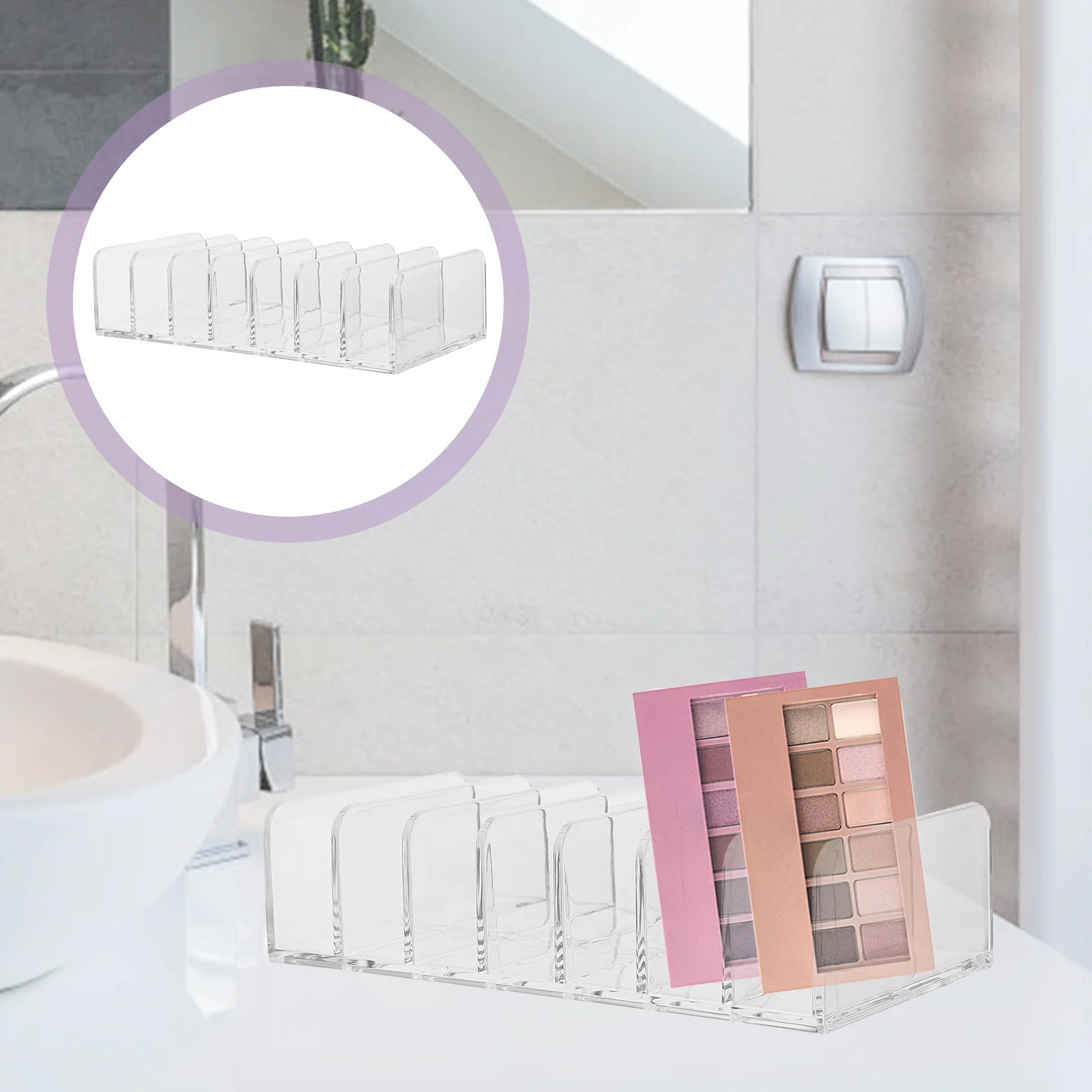 

1Pcs Eye Shadow Storage Rack Multi-Grid Pressed Powder Organizer Durable Display Box for Dressing Table Store Counter