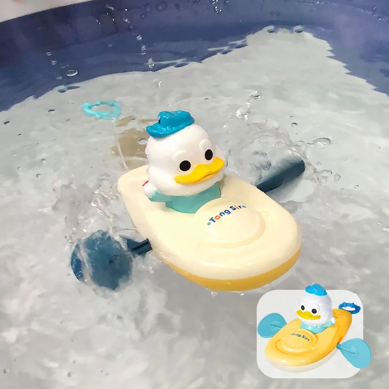 1 Pc Baby Bath Toys Little Yellow Duck Kayak Water Play Toy Swimming Pool Children Summer Bathroom Gift