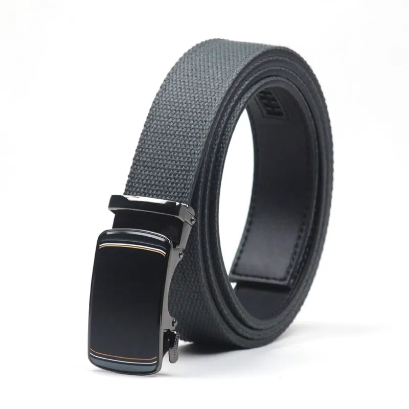 

Men Big Size Casual Striped Cloth Fabric Canvas Auotomatic Leather Belt For Man Strap Red White Blue Mixed Color