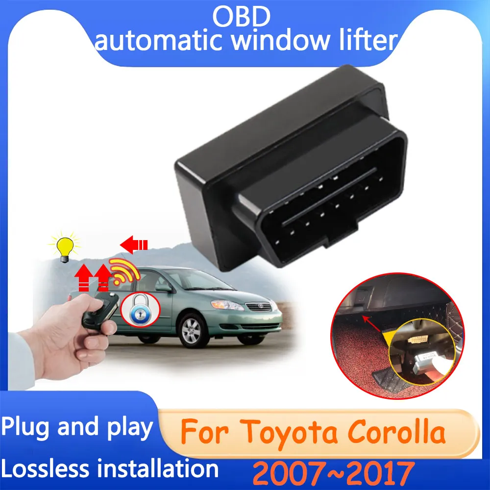 Car OBD Window Lifter For Toyota Corolla 10th E140 E150 2007~2013 2008 Accessories Tuning Automatic Close Sunroof Modification