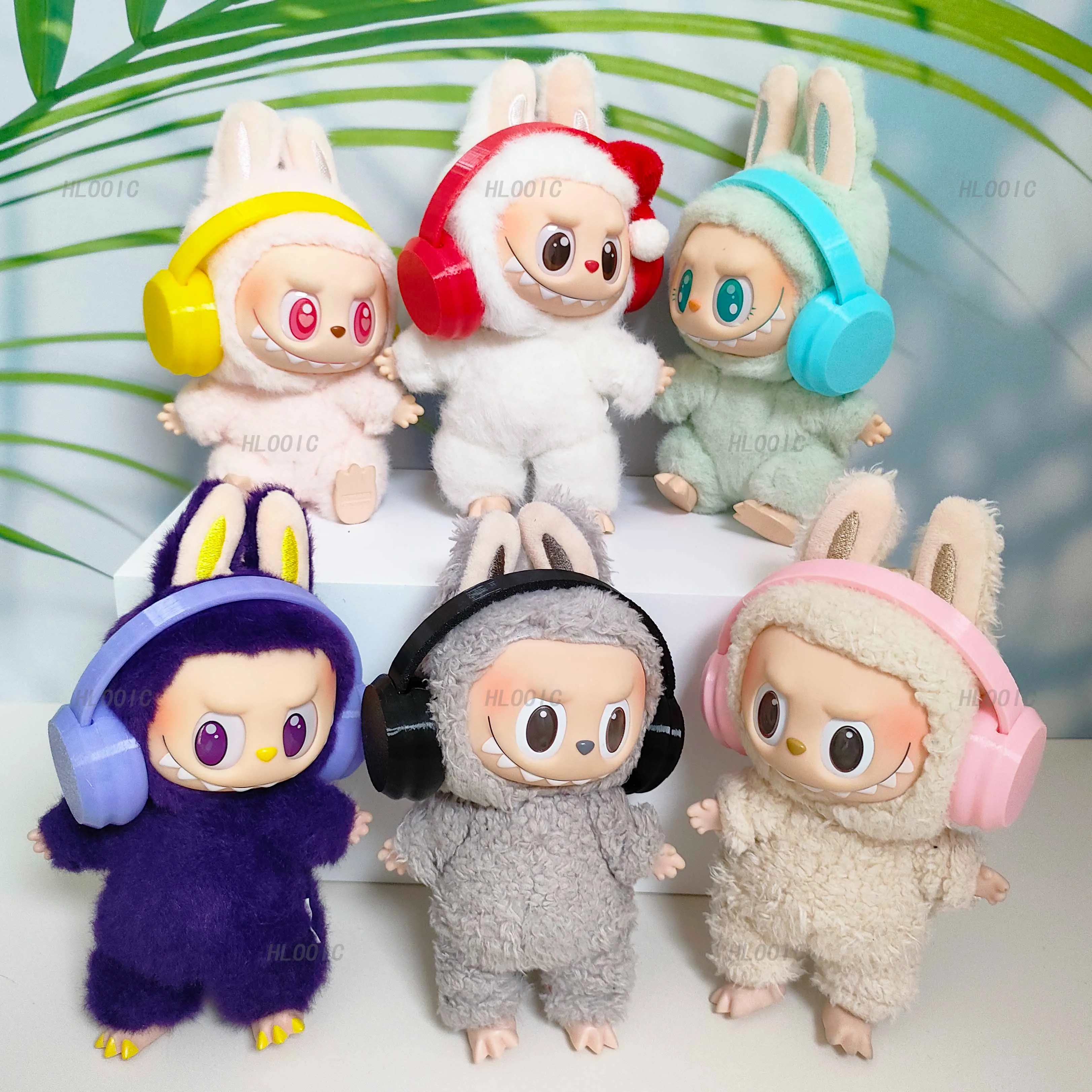 17 センチメートル Labubu ファッションイヤホンアクセサリー 10 センチメートル綿人形イヤホンマカロンカラー人形イヤホン