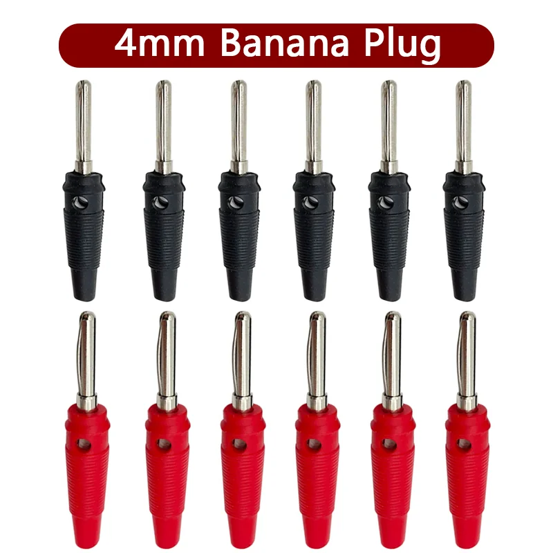 20Pcs 4mm Banana Plug High Current Insulated Shrouded Stackable Connector Screw Connection