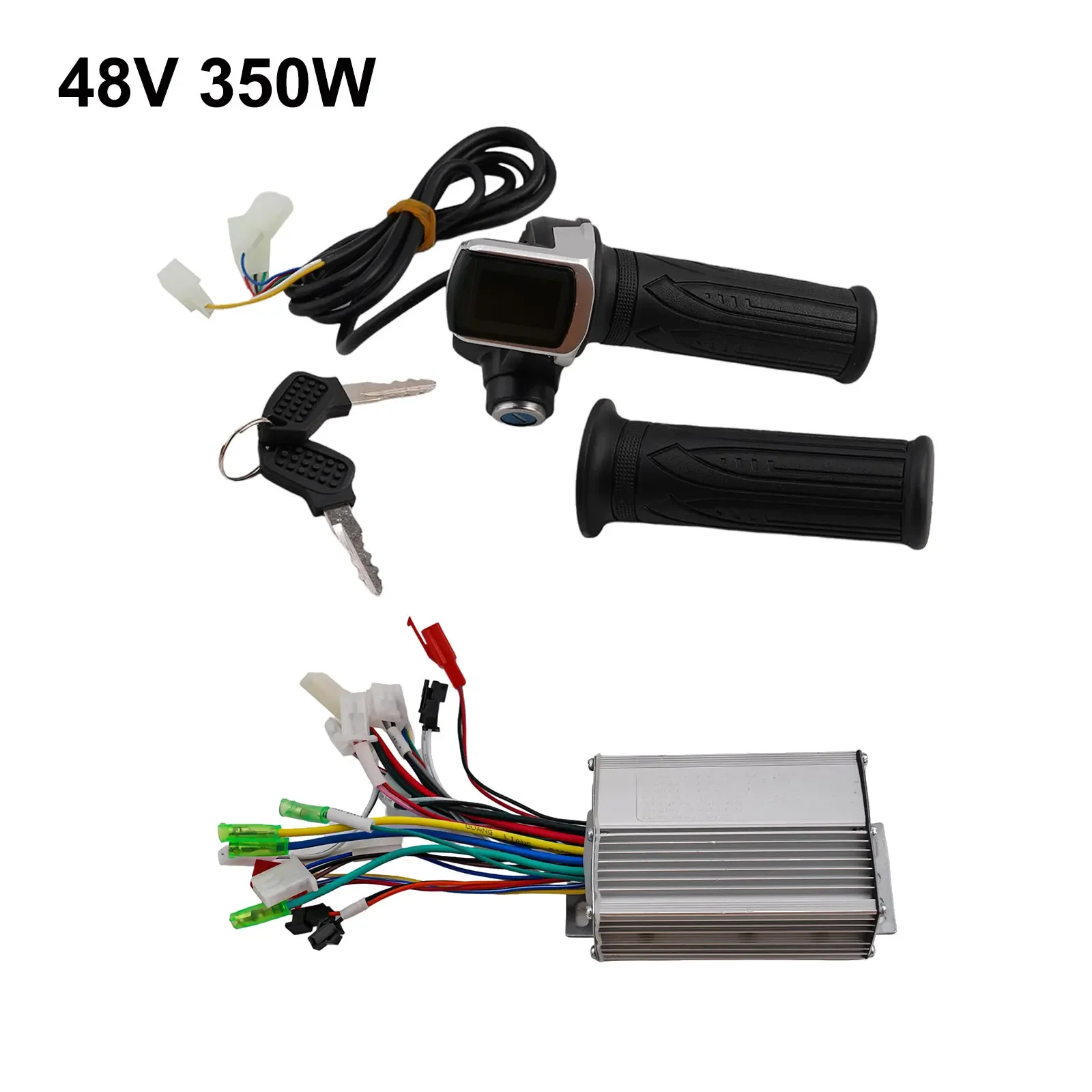 Electric Bicycle Controller Black Silver 36 48V 350W Controller Enhanced Safety Intelligent Control Over-current Protection
