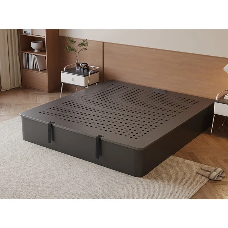 Environmental protection 0 formaldehyde modern simple no bedside carbon steel high box storage suspended bed small