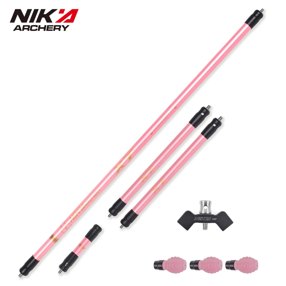 

Nika Archery XT Carbon Stabilizer High Strength 3K Carbon Rod Dampener Recurve Compound Bow Balance Bar Set