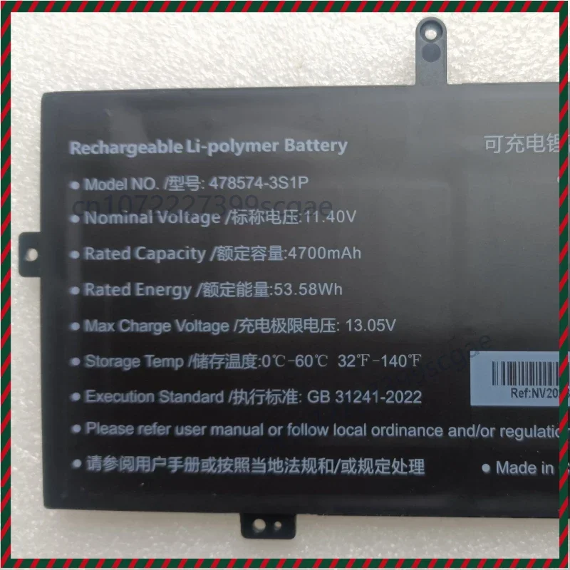 478574-3S1P N16EME 11.4V 53.85Wh 4700mAh 11-pin 11-wire Laptop Battery For Lunnen Ground 16 B2 LL6FAWG01 LL6FAWL01 Notebook
