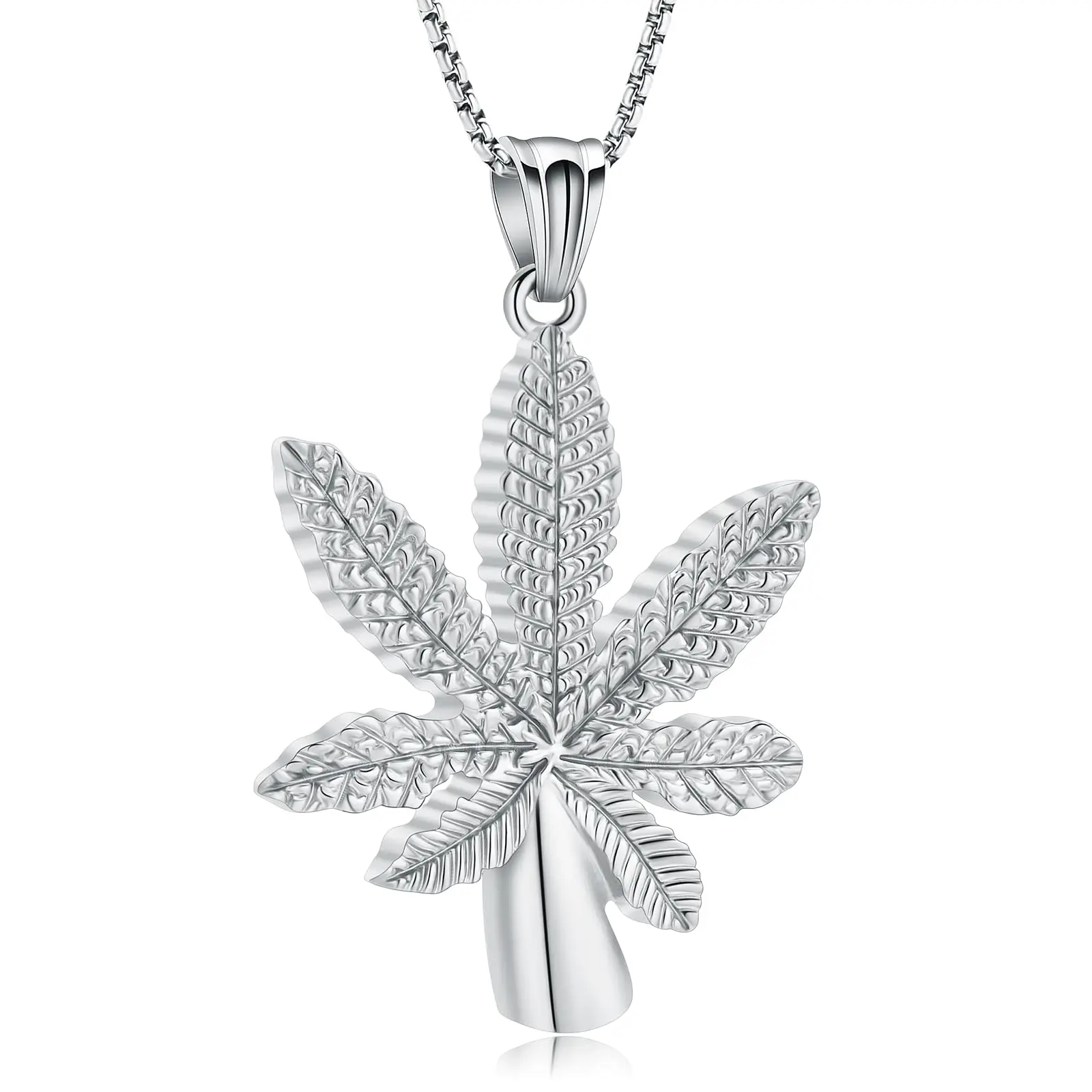 Cremation Jewelry Leaf Keepsake Urn Necklaces for Ashes for Women Men Memorial Ashes Locket Pendant for Human/Pet