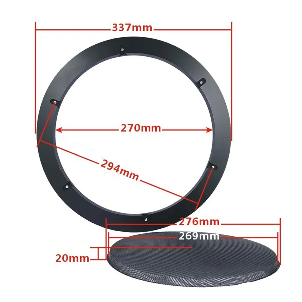 Professional 12 Inch Speaker Net Cover Car Home Mesh Enclosure Frame Wire Grilles Circle Speaker Protective Cover Accessories