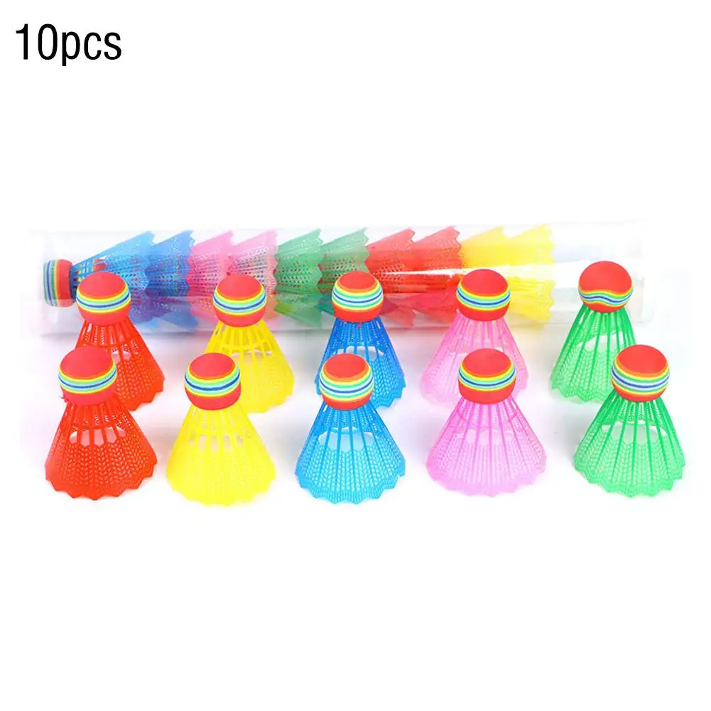 12pcs Plastic Badminton Ball Colored Plastic Ball Barrel Children\'s Colored Plastic Ball For Outdoor D7V9