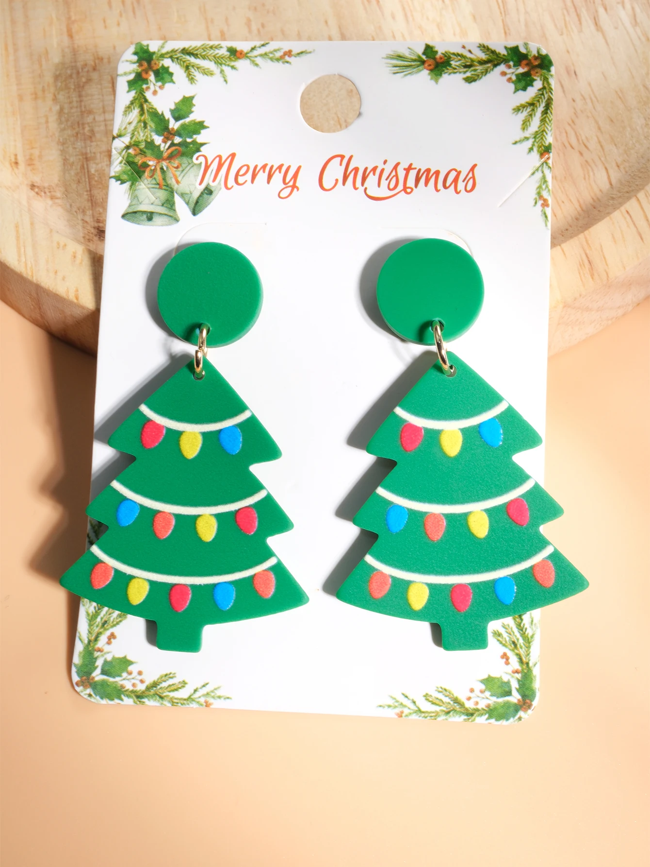 A Pair of Elegant And Beautiful Christmas Tree Earrings, With A Clay Texture, Suitable for Daily Wear, Christmas Wear