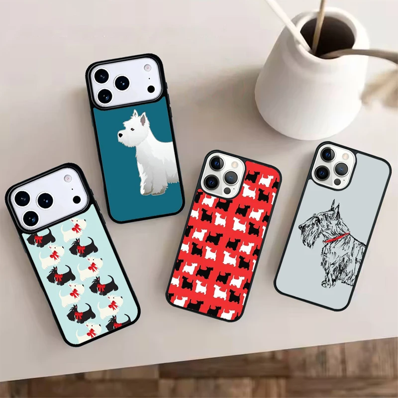 Westie Scottie Scottish Terrier Phone Case For iPhone 17 AIR 16 16e 15 14 13 12 11 PRO MAX PLUS Cover