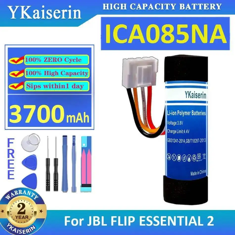 

For Jbl Flip Essential 2 3700Mah Bluetooth Speaker Battery Good Low-Temperature Performance ICA085NA Long Lasting
