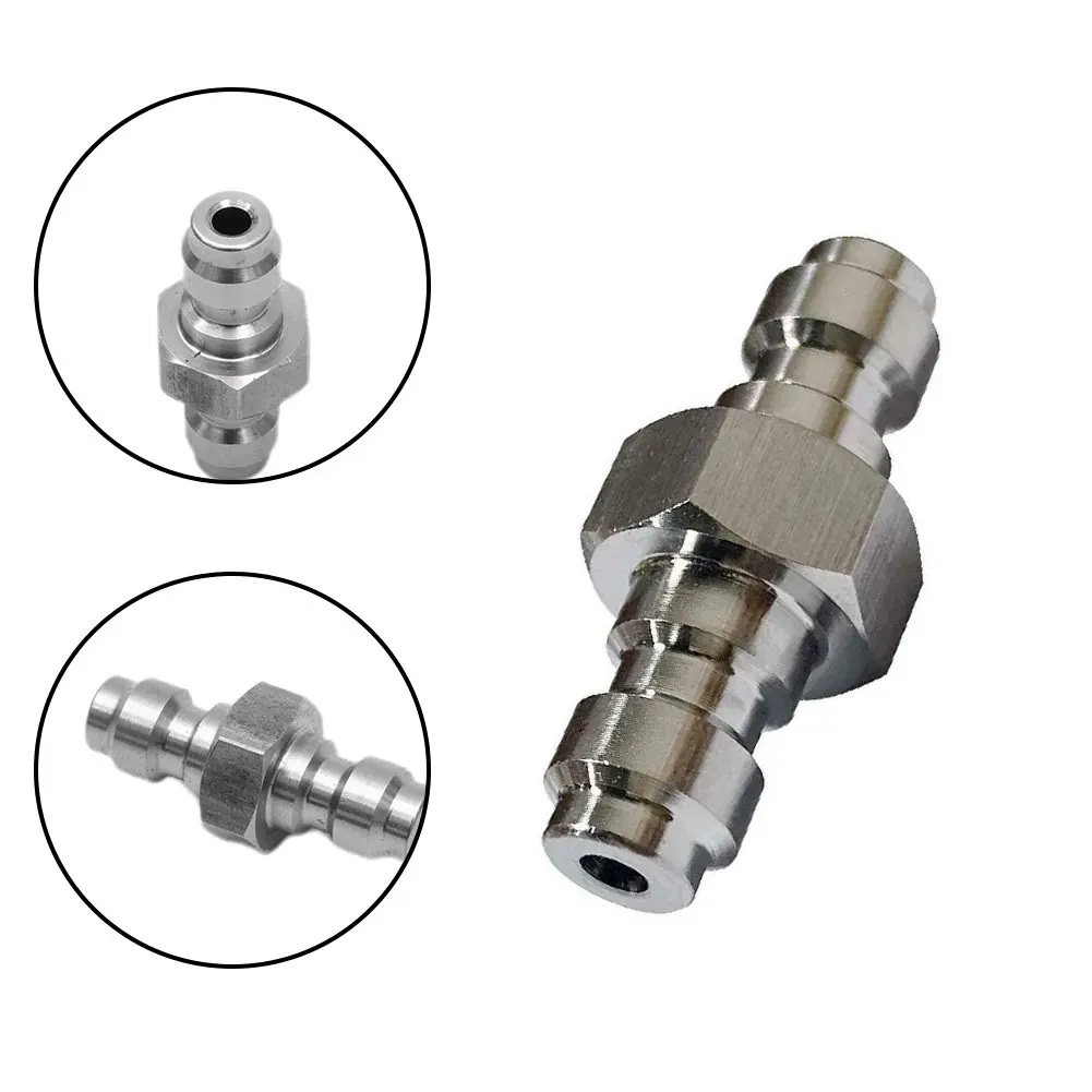 1PC 8mm Double Male Quick Connect Adapter 4500 PSI Dual Male Quick Connect Adaptor Foster Fitting Stainless Steel