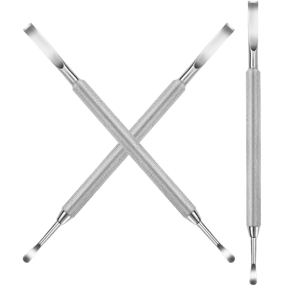 

3pcs Stainless Steel Double Head Nail Pusher Tools Manicure Pedicure Cuticle Remover Scrapers Cleaner for Nail Art Gel Polish
