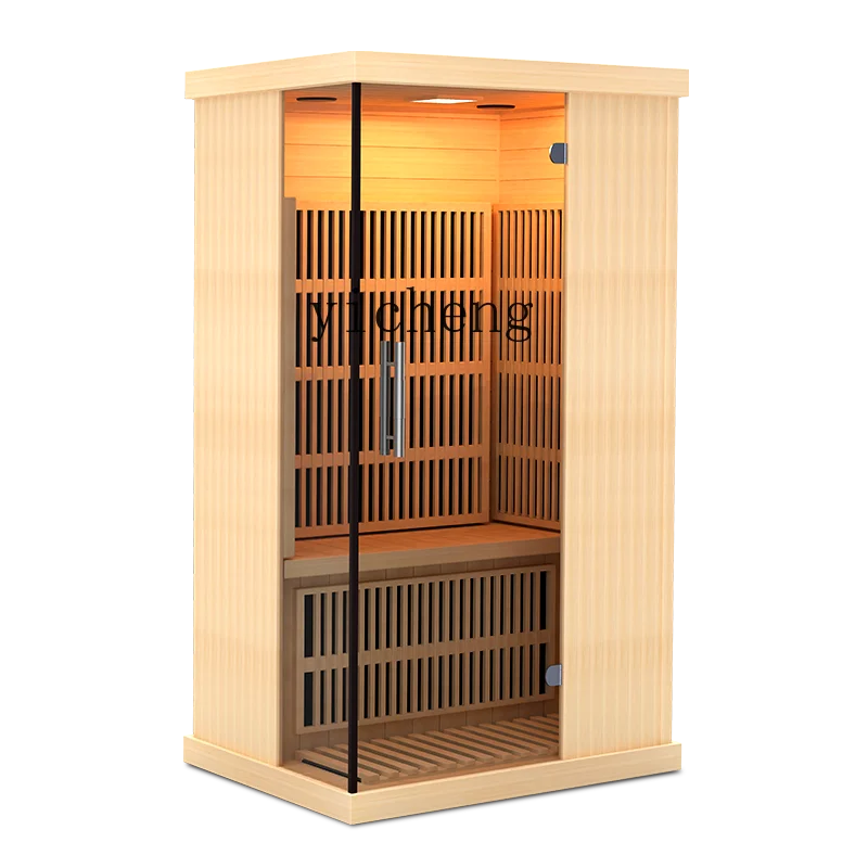 

ZK Home Sauna Steam Room Home Use Single and Double Health Care Whole Body Detoxification Solid Wood