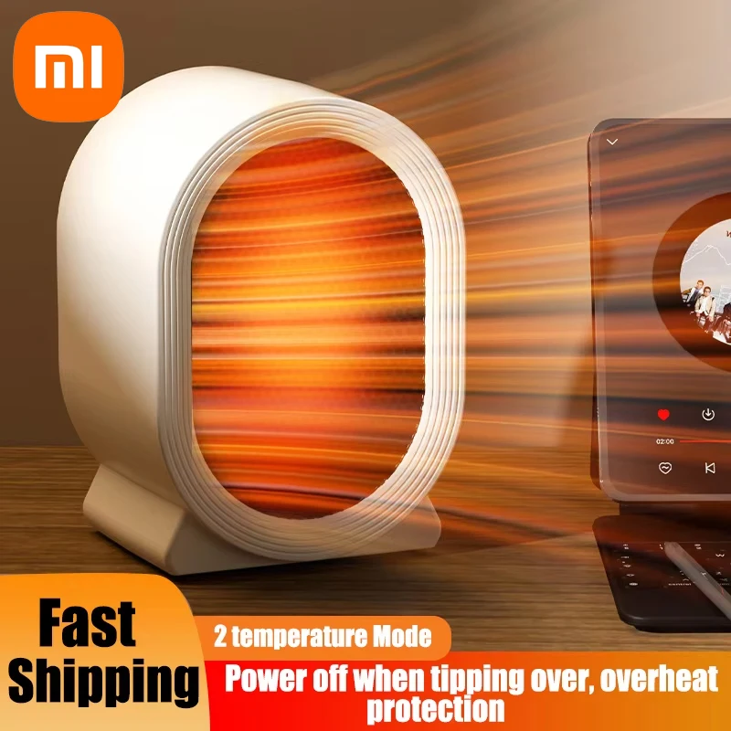 Xiaomi Masaüstü Isıtıcı Dikey Isıtıcı Ev Yatak Odası Küçük Elektrikli Isıtıcı Yurdu Hızlı Isı Isıtıcı Ev Ofis için Uygun