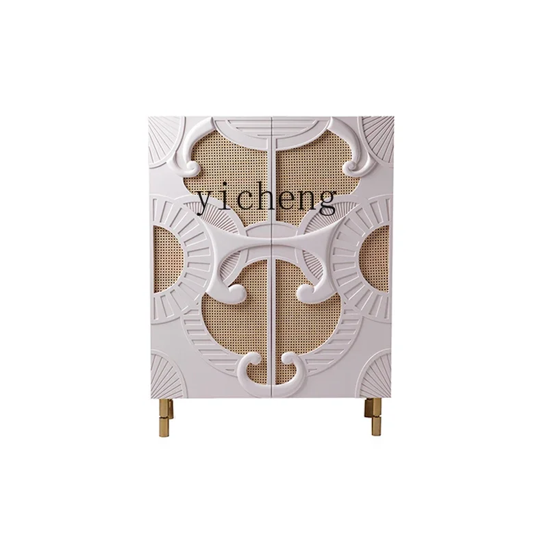 

TQH light luxury matador carved wine cabinet side cabinet American modern simple creative locker