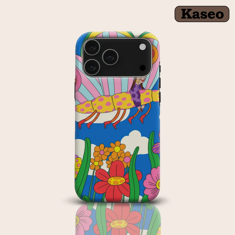 

Butterfly Ride Floral for Magnetic Phone Case for IPhone 17 16 15 14 13 Pro Max Plus Single Double-layer Tough Case