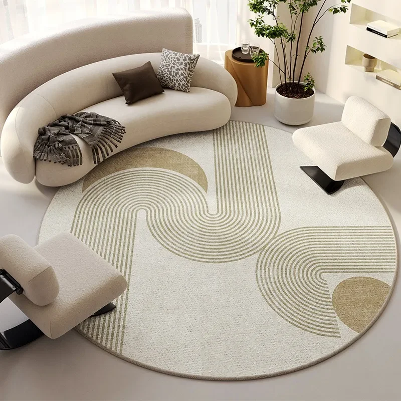 Living Room Carpet Bedroom Round Rug High Density Loop Velvet Floor Mat Large Area Home Decoration Foot Mats Alfombra De Salón