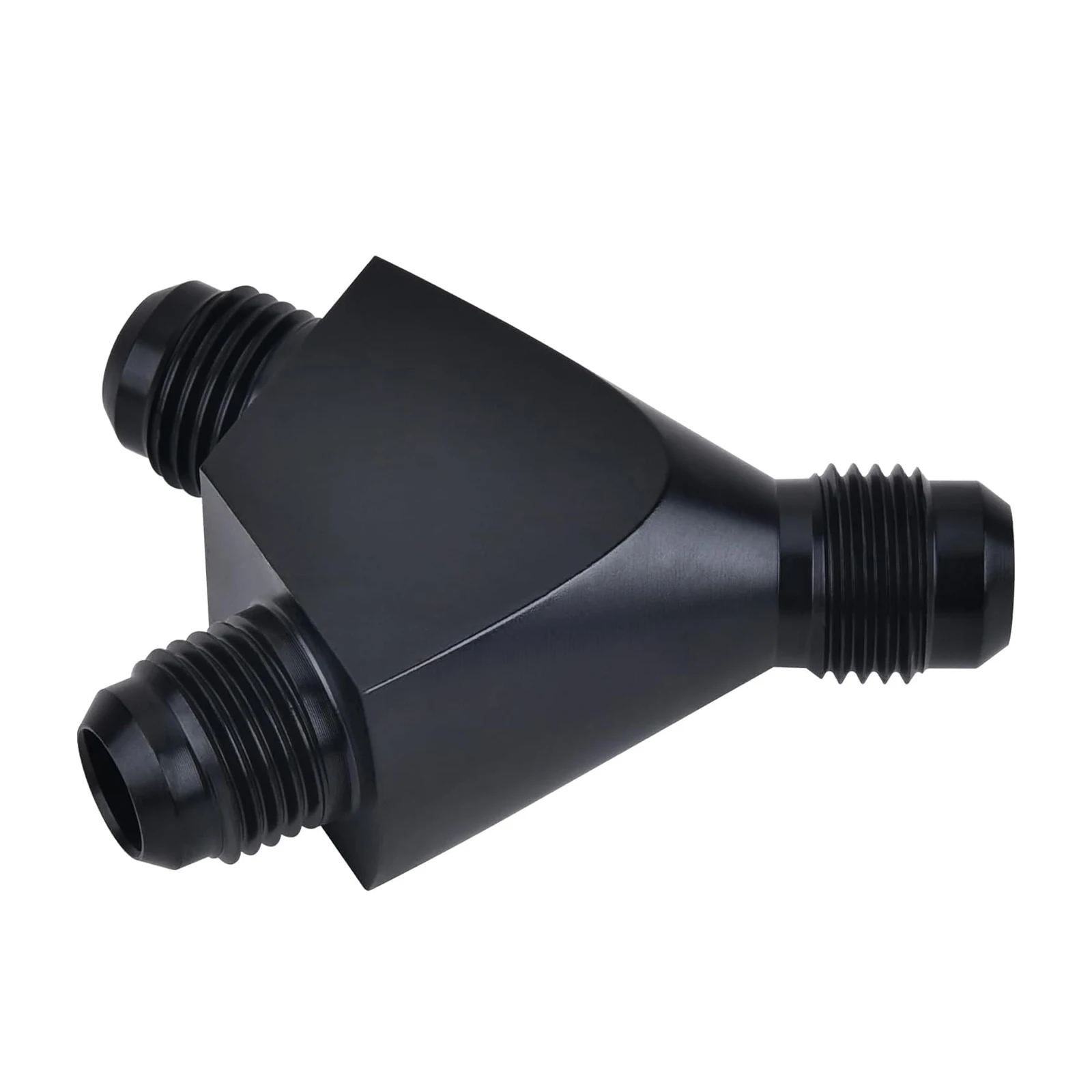 AN3/AN4/AN6/AN8/AN10/AN12/AN16/AN20  Male Y Fitting Adapter Union Universal Aluminum Hose Tee Fitting Black 1PCS